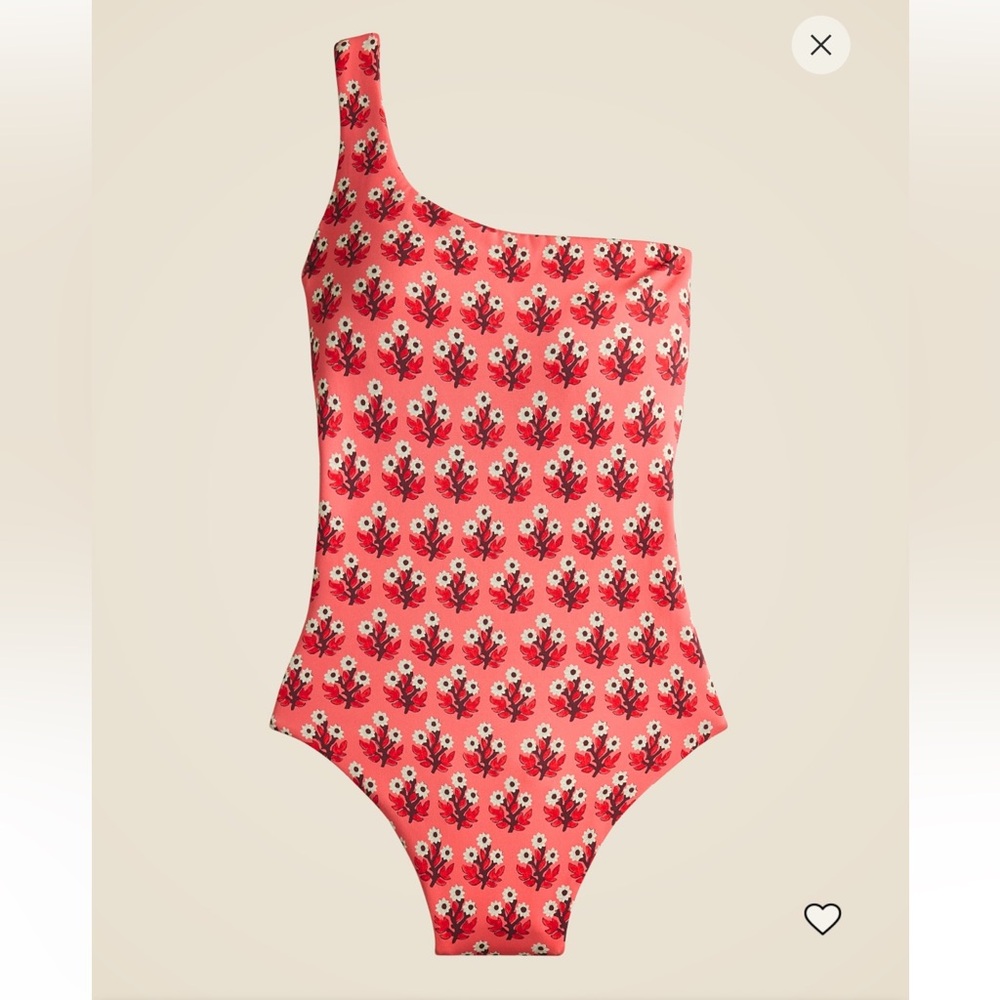 NEW JCrew Kay One-Piece Classic Sculpt Swimsuit in Coral Floral - Swim